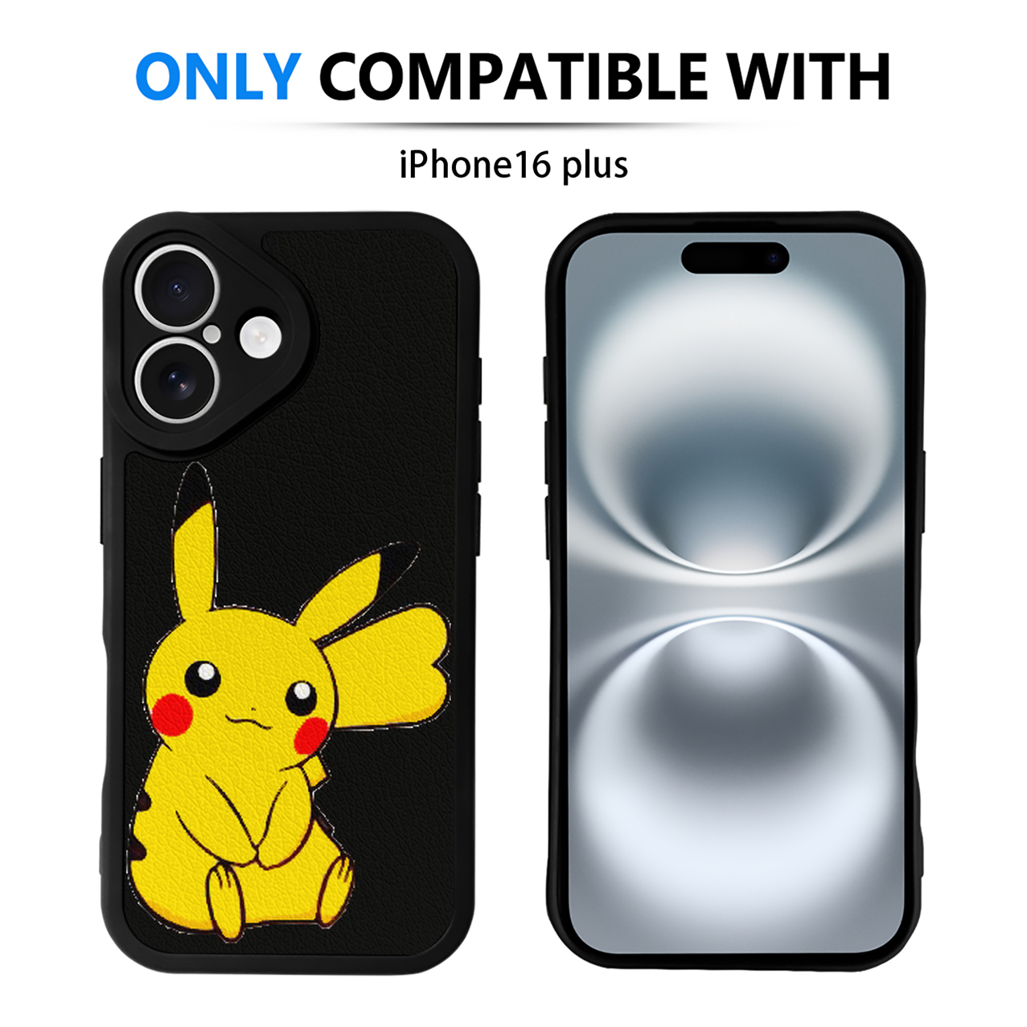 （画像用） ポケットモンスター Pokémon 【iPhone 16シリーズ対応】シリコンスマホケース（レザー調） 材質：シリコン